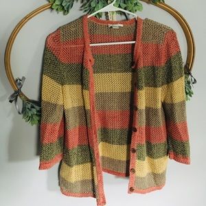 CUTE STRIPED CARDIGAN!!🧡